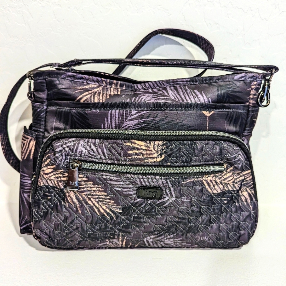 Lug Shimmy Tropical Fog RFID Technology Organizational Shoulder Cross Body Bag
